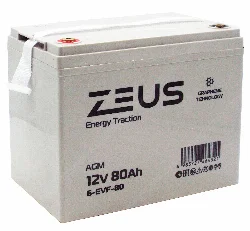 Аккумулятор ZEUS 6-EVF-80 (12V80Ah) тяговый Фото 1