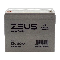 Аккумулятор ZEUS 6-EVF-80 (12V80Ah) тяговый Фото 1