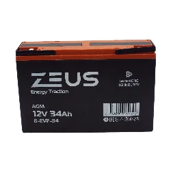 Аккумулятор ZEUS 6-EVF-34 (12V34Ah) тяговый Фото 1