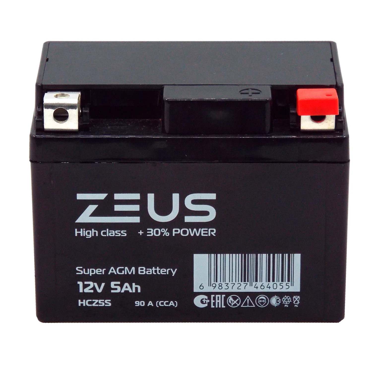 Аккумулятор ZEUS HIGH CLASS AGM 5 Ач о.п. (HCZ5S) Фото 1