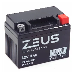 Аккумулятор ZEUS SUPER AGM 4 Ач о.п. (YTX4L-BS) СУПЕР ЦЕНА Фото 1