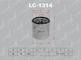 Фильтр масляный LYNX LC1314 (W67/2, GB-1110, SM160) CHEVROLET / SUZUKI Фото 1