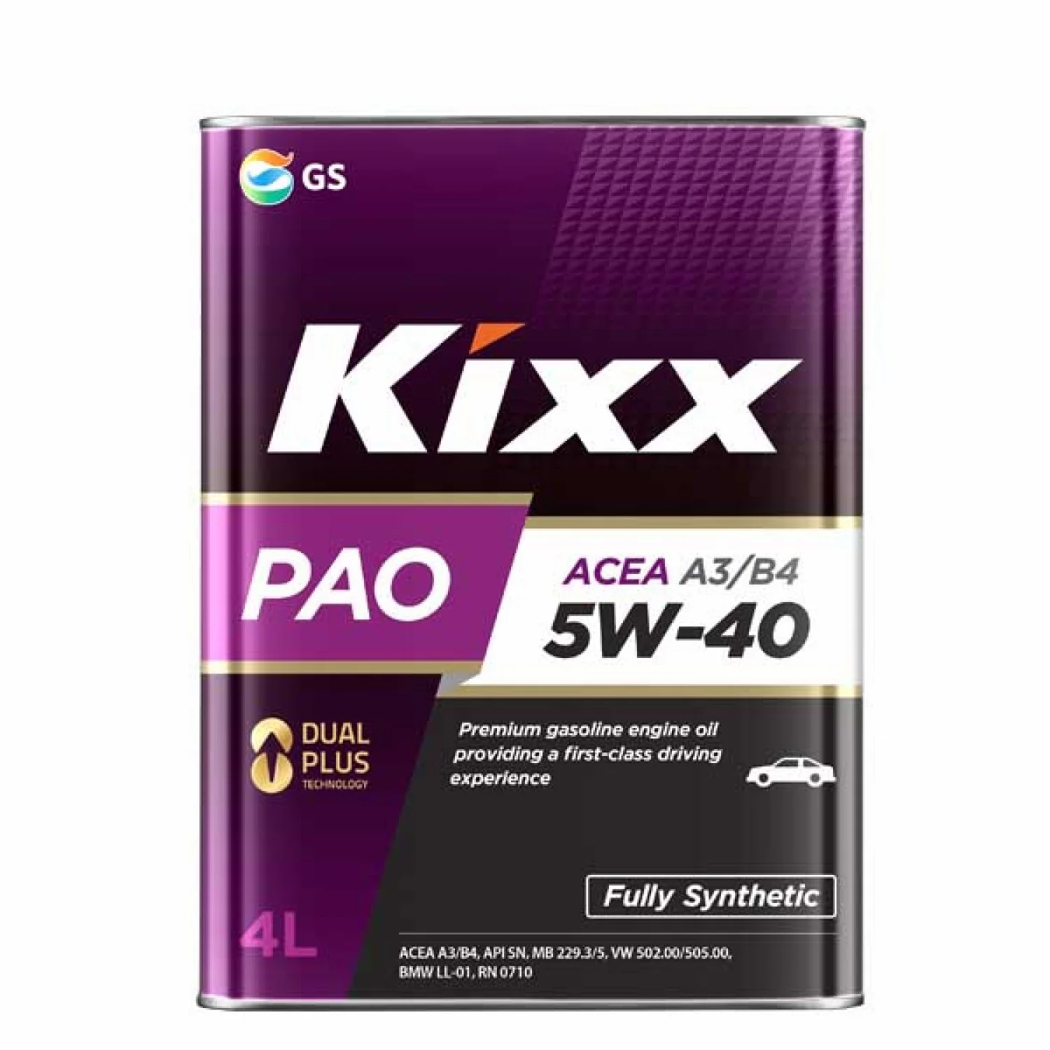 Масло моторное KIXX PAO A3/B4 5W-40, 4л Фото 1