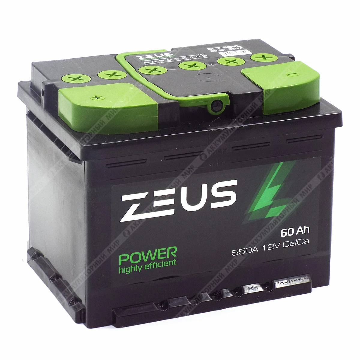 Аккумулятор ZEUS POWER 60 Ач п.п. Фото 1