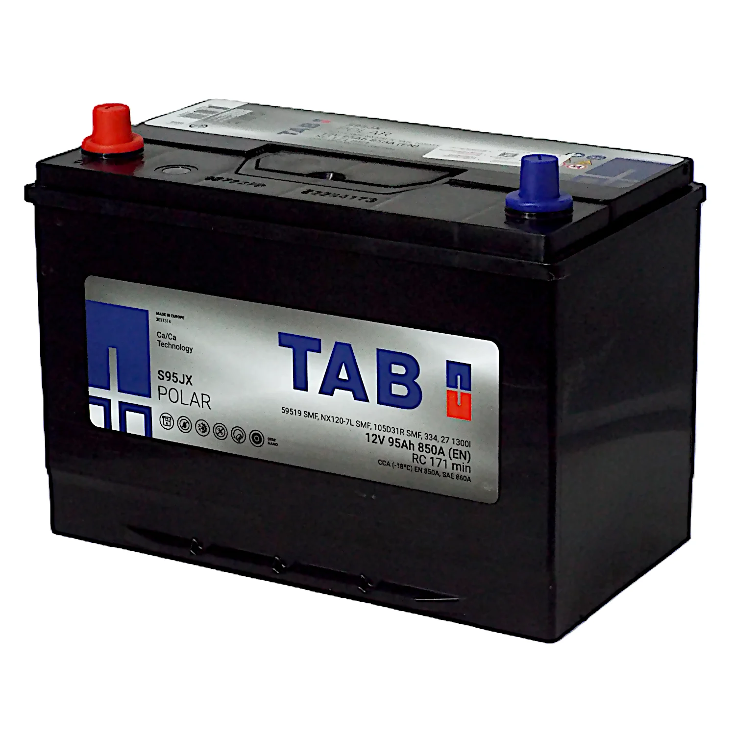 Аккумулятор TAB Роlar S95JX Asia 95 Ач п.п. Фото 1