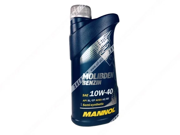 Масло моторное 10W-40 Mannol Molibden Benzin полусинтетическое 1л Фото 1