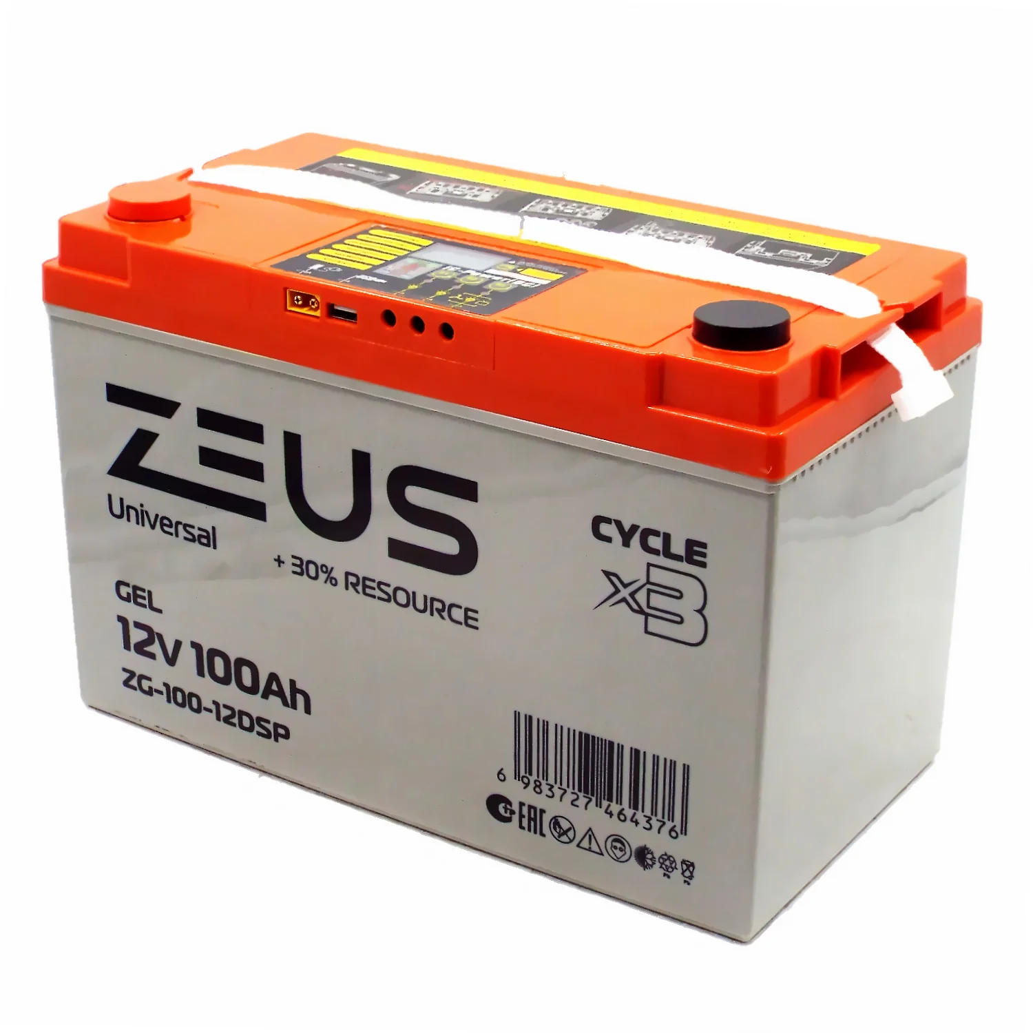 Аккумулятор ZEUS ZG-100-12DSP GEL (12V100Ah) универсальный Фото 1