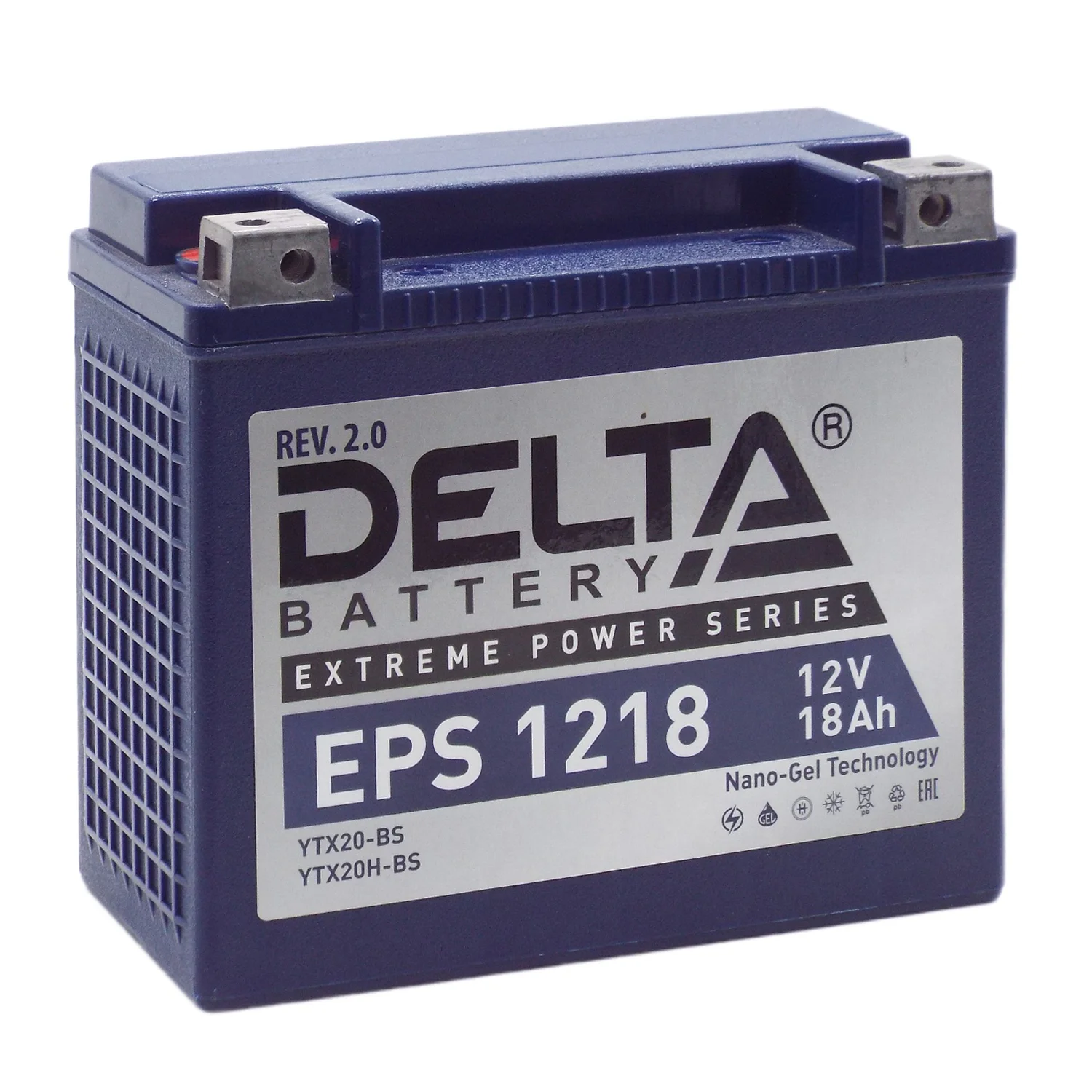 Аккумулятор DELTA EPS 1218 20 Ач п.п. (YTX20-BS) Фото 1