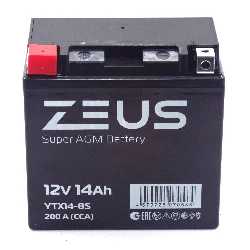 Аккумулятор ZEUS SUPER AGM 14 Ач п.п. (YTX14-BS) Фото 1
