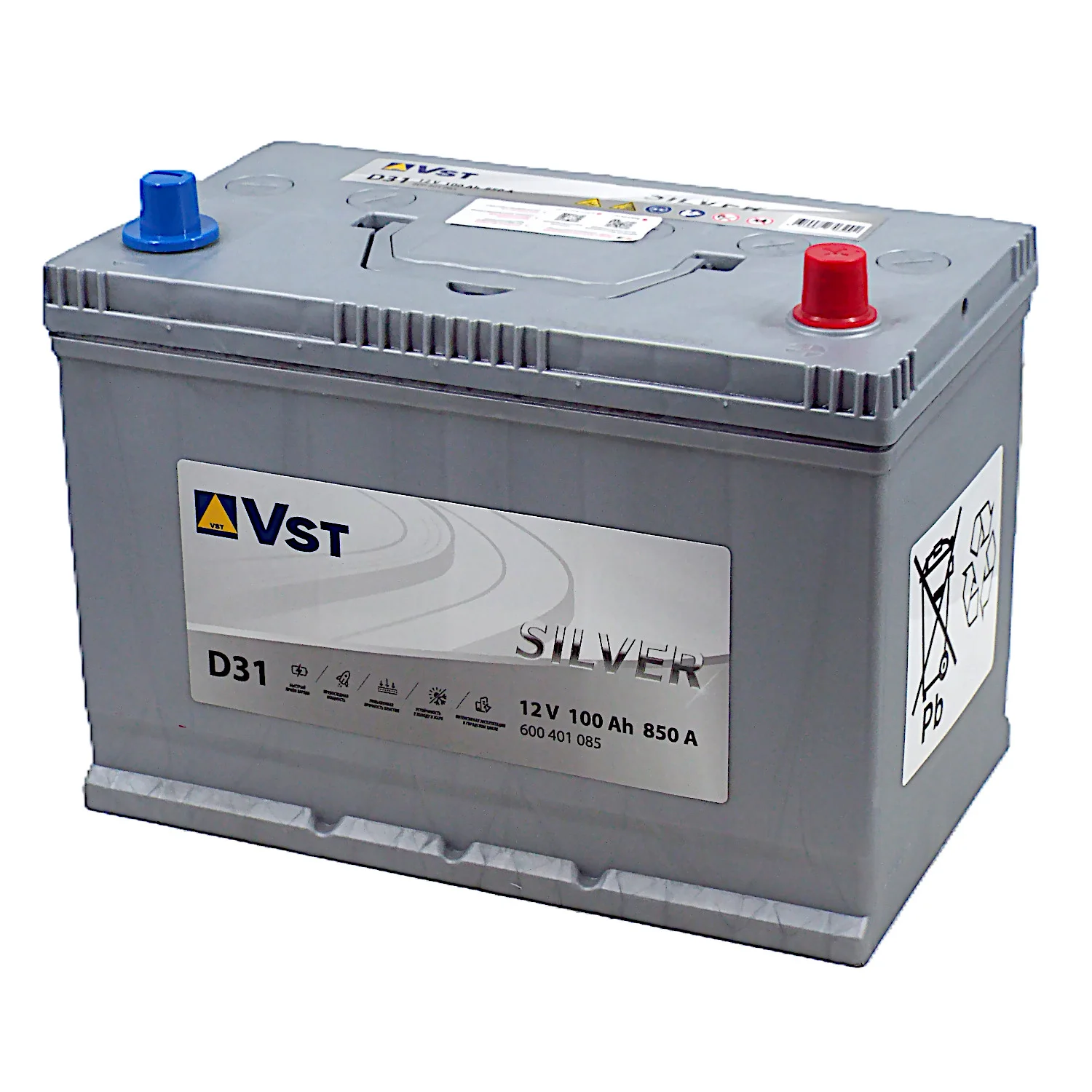 Аккумулятор VST Silver Asia D31 100 Ач о.п. Фото 1