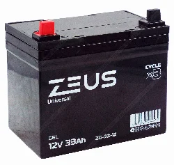 Аккумулятор ZEUS ZG-33-12 GEL (12V33Ah) универсальный Фото 1