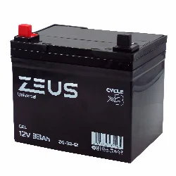 Аккумулятор ZEUS ZG-33-12 GEL (12V33Ah) универсальный Фото 1