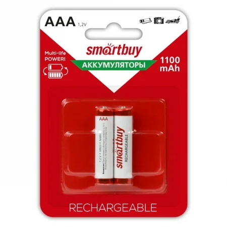 Аккумулятор Smartbuy AAA R03 1100 mAh BL*2 Фото 1