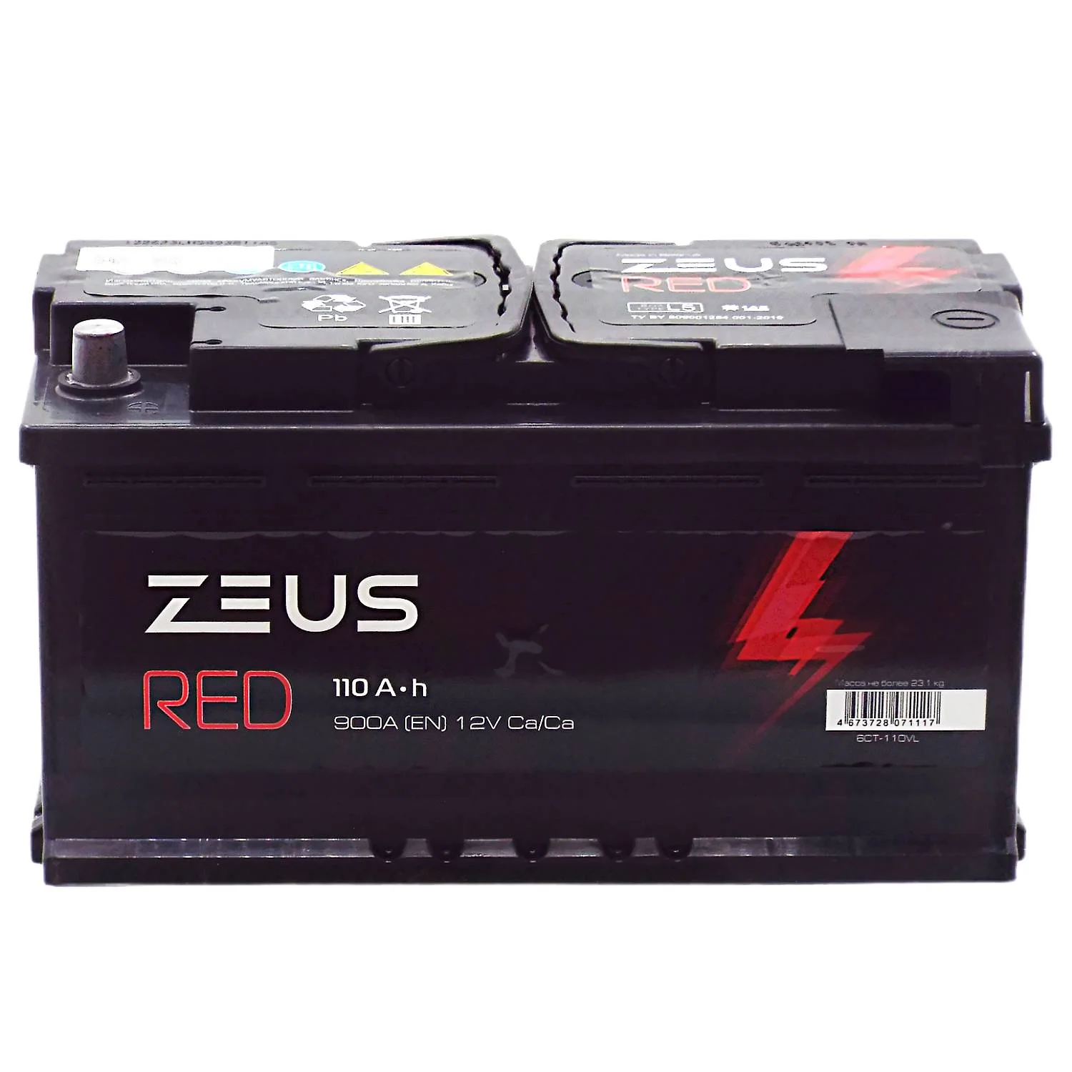 Аккумулятор ZEUS RED 110 Ач п.п. Фото 1