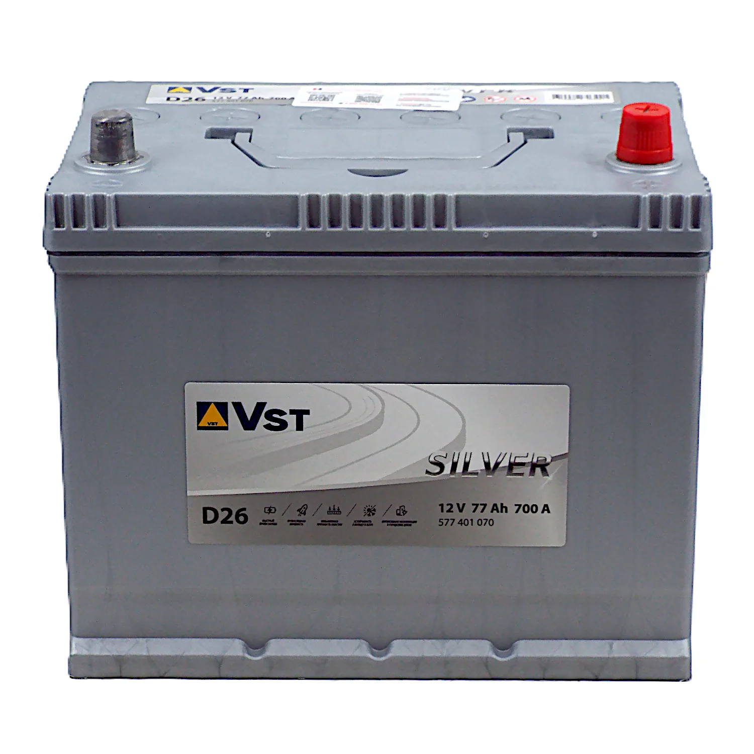 Аккумулятор VST Silver Asia D26 77 Ач о.п. Фото 1