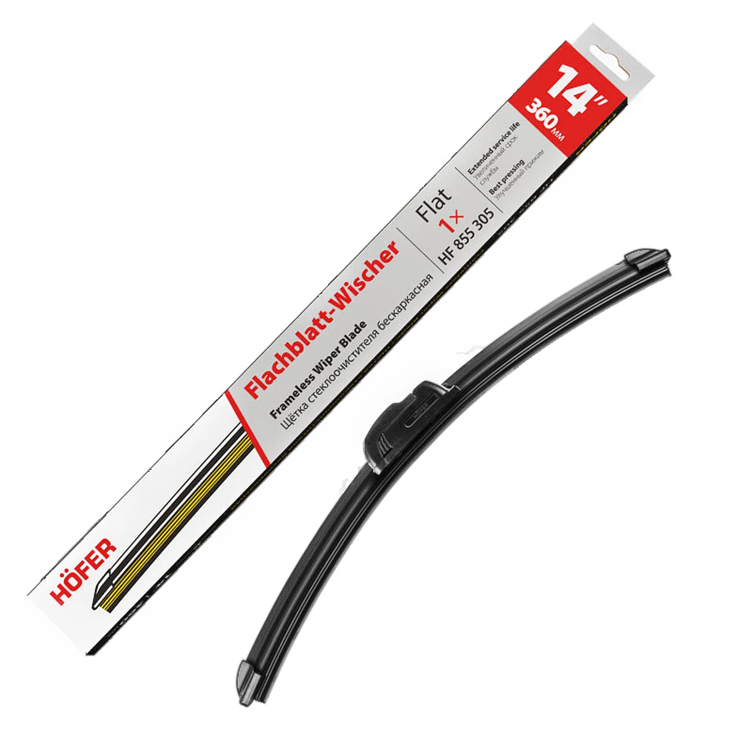 Щетка стеклоочистителя бескаркасная HOFER 14