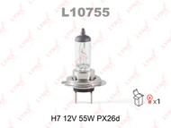 Лампа галогенная H7 12V 55W PX26D LYNXauto L10755