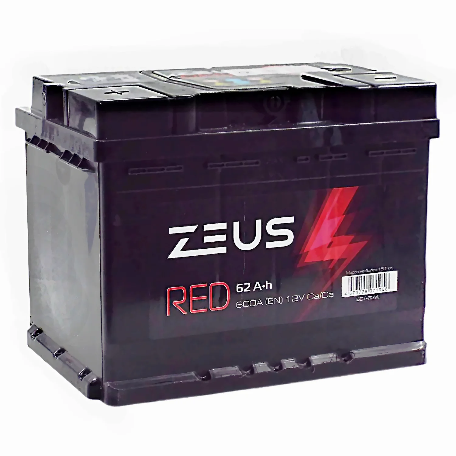 Аккумулятор ZEUS RED 62 Ач п.п.