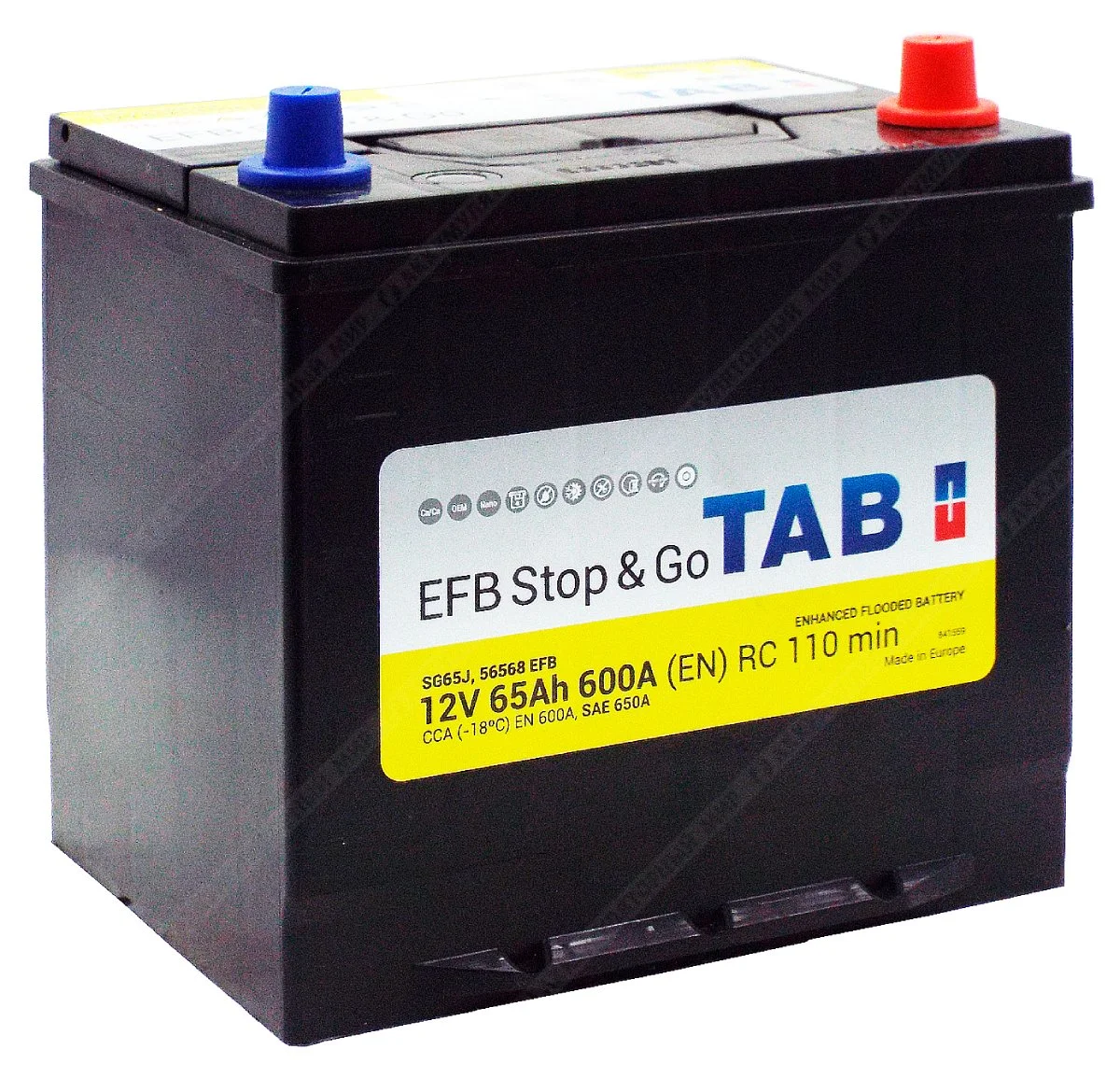 Аккумулятор TAB EFB SG65J Asia 65 Ач о.п.