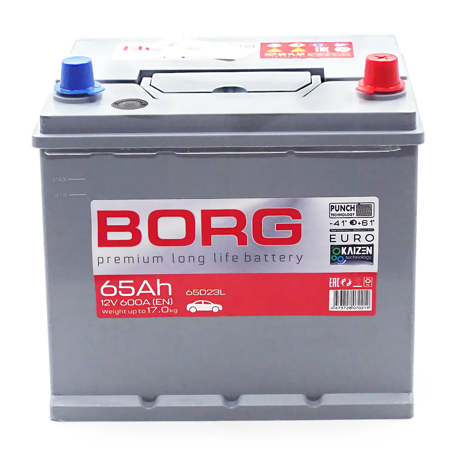 Аккумулятор BORG Premium Asia 65D23L 65 Ач о.п. Фото 1