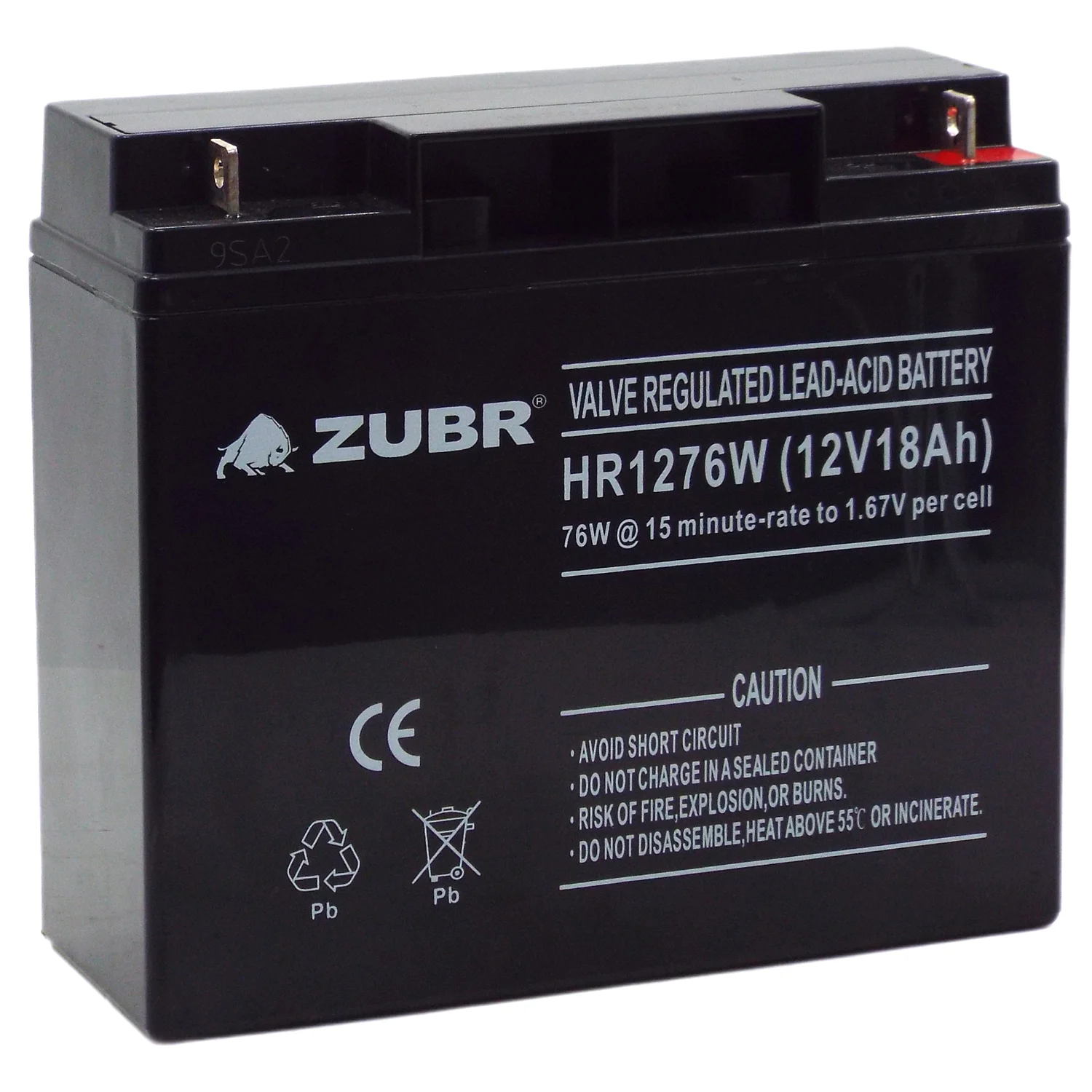 Аккумулятор ZUBR HR1276W (12V18Ah) универсальный Фото 1