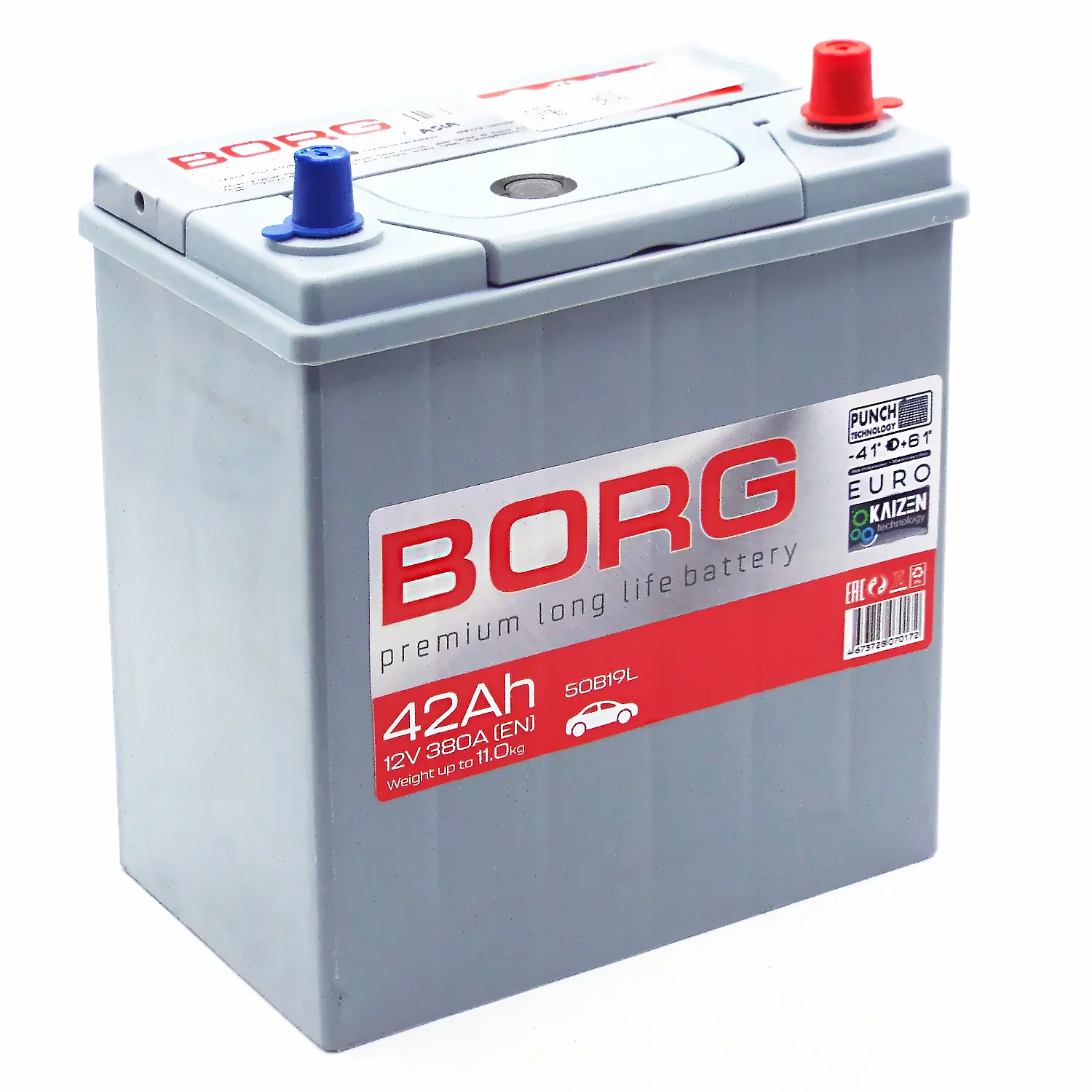 Аккумулятор BORG Premium Asia 50B19L 42 Ач о.п.